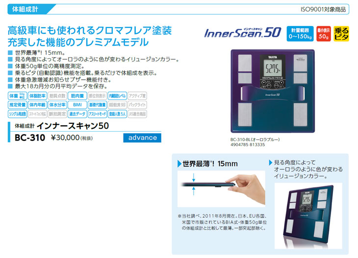 体組成計 インナースキャン50 BC-310