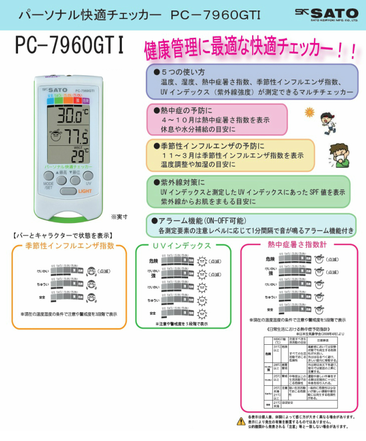 パーソナル快適チェッカー PC-7960GTI