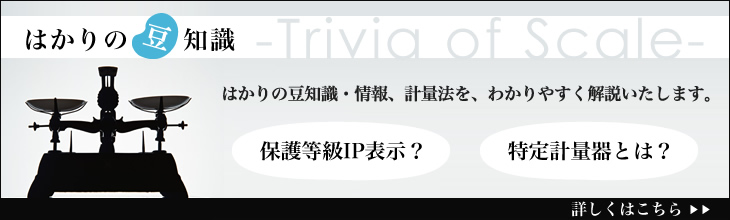 はかりの豆知識のバナー