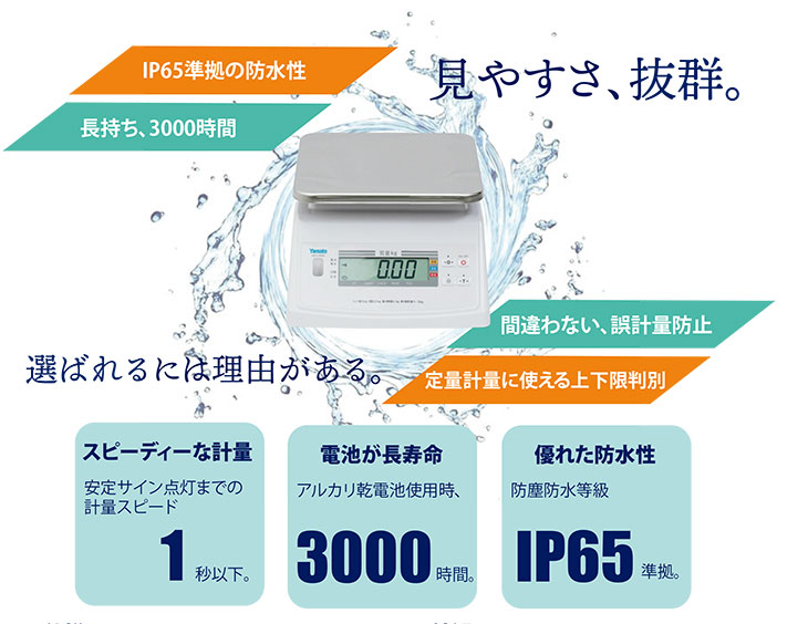 防水型デジタル上皿はかりUDS-211W