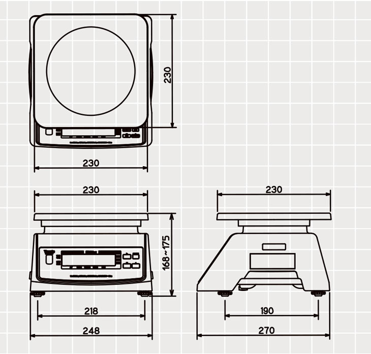 防水型デジタル上皿はかり 20kg UDS-211W-20K 検定品 はかりの三和屋